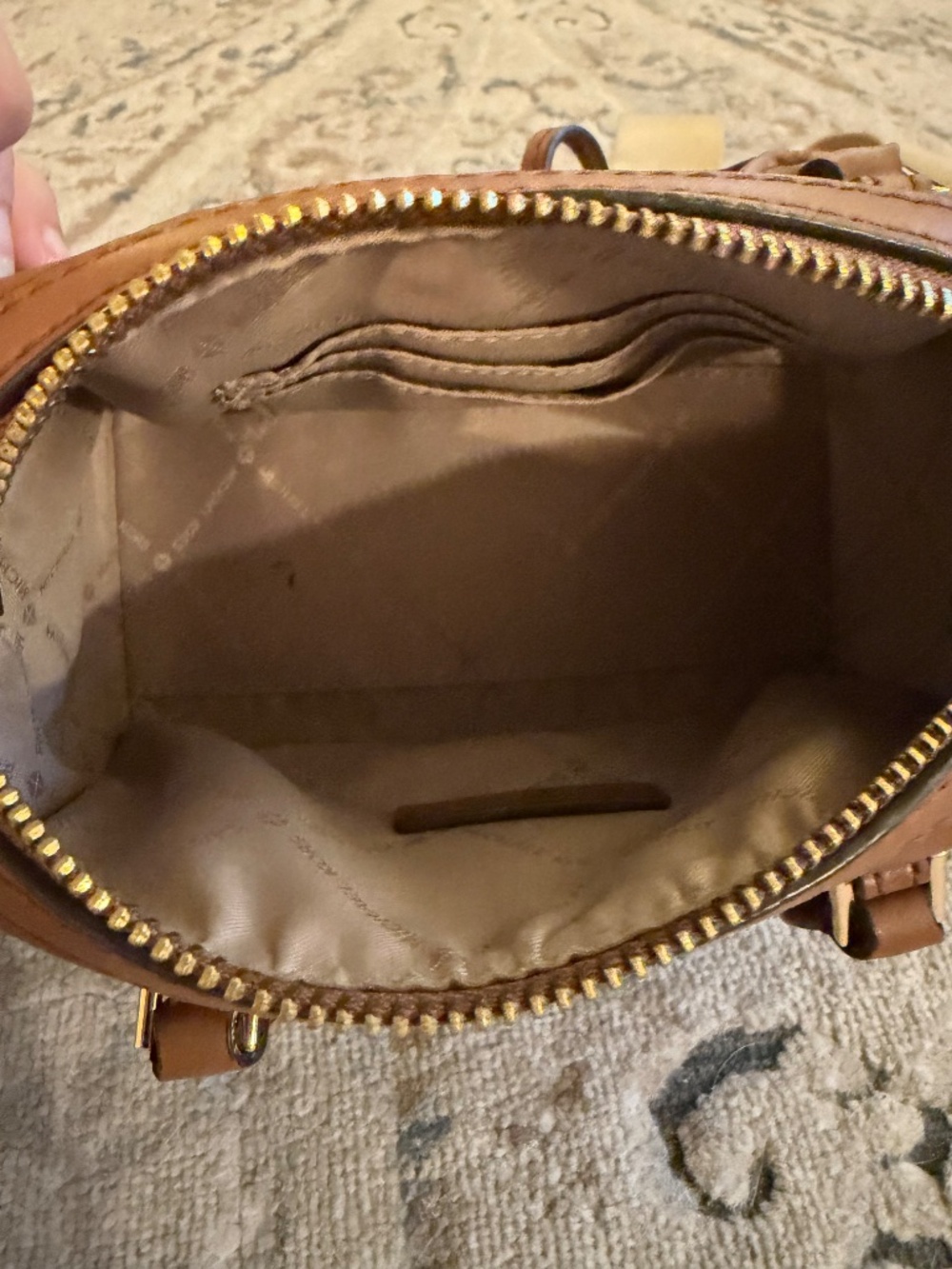 Michael Kors Brown Monogram Crossbody Bag - Picture 9 of 10